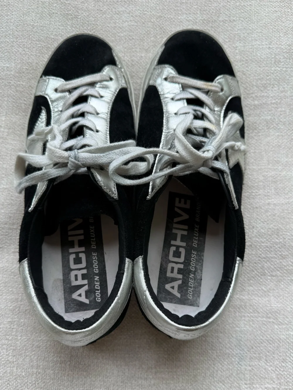 GOLDEN GOOSE Women's Superstar Black Suede Sneaker. Size 38